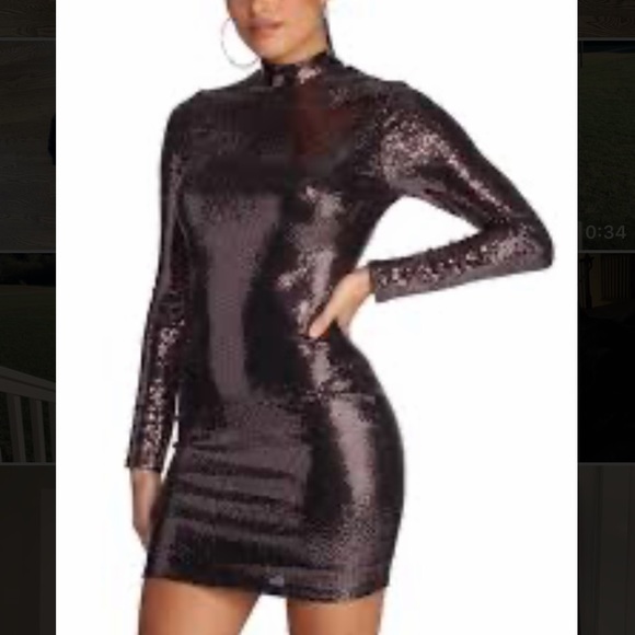 Windsor Dresses & Skirts - NWT WINDSOR SOGORG SEQUIN MINI LONGSLEEVE DRESS